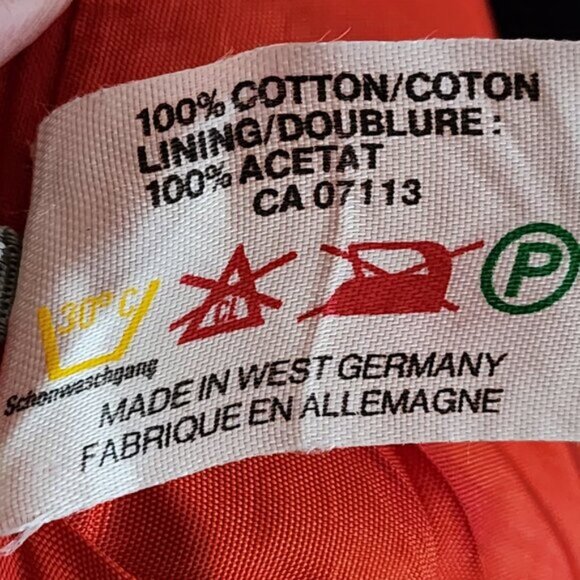 Steilmann VTG Red Pleated 100% Cotton Flowy Side Slit Midi Skirt - Picture 7 of 7